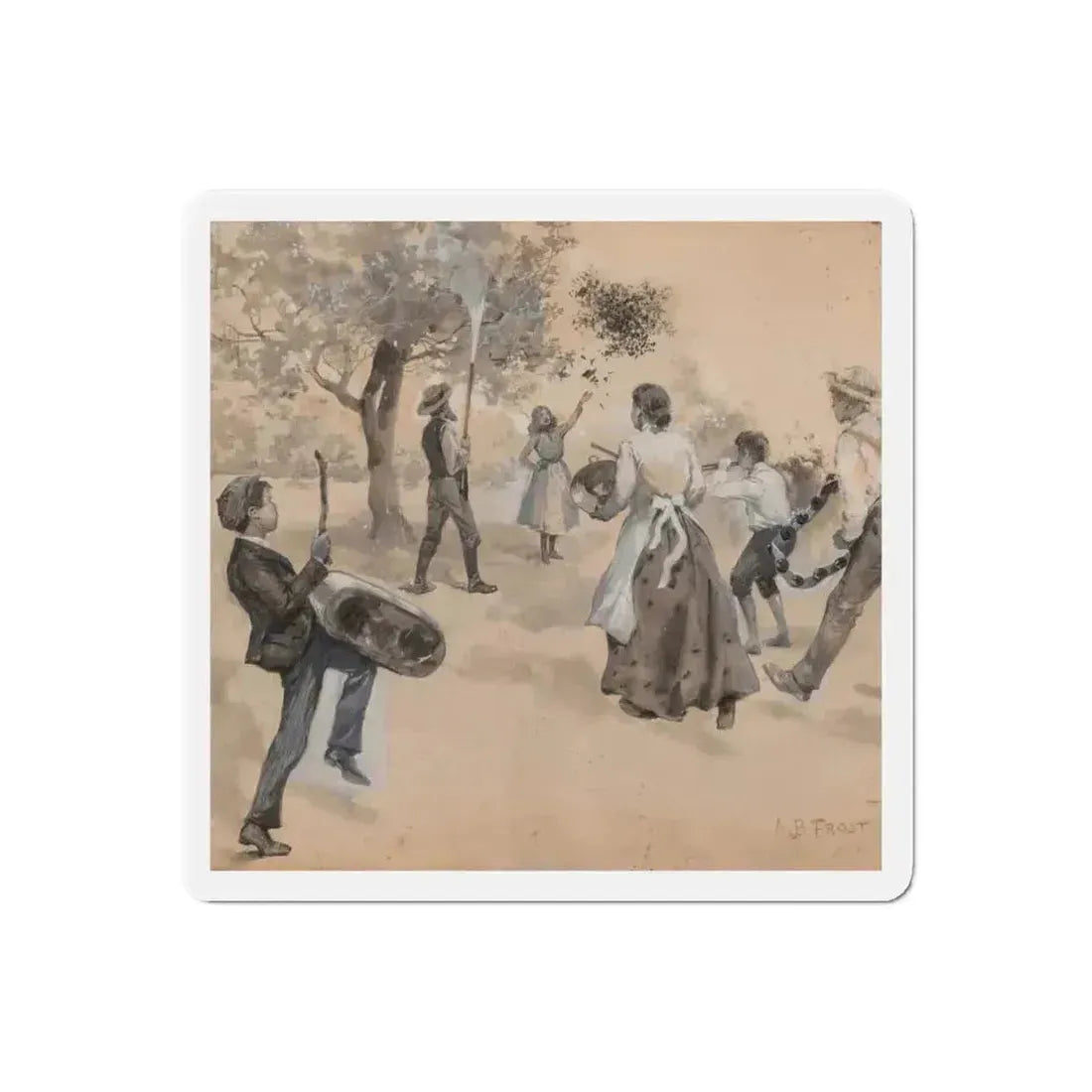 A Great Deal of Noise (Magazine Illustration) Refrigerator Magnet 6 Inch Die-Cut - The Sticker Space