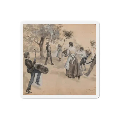 A Great Deal of Noise (Magazine Illustration) Refrigerator Magnet 6 Inch Die-Cut - The Sticker Space