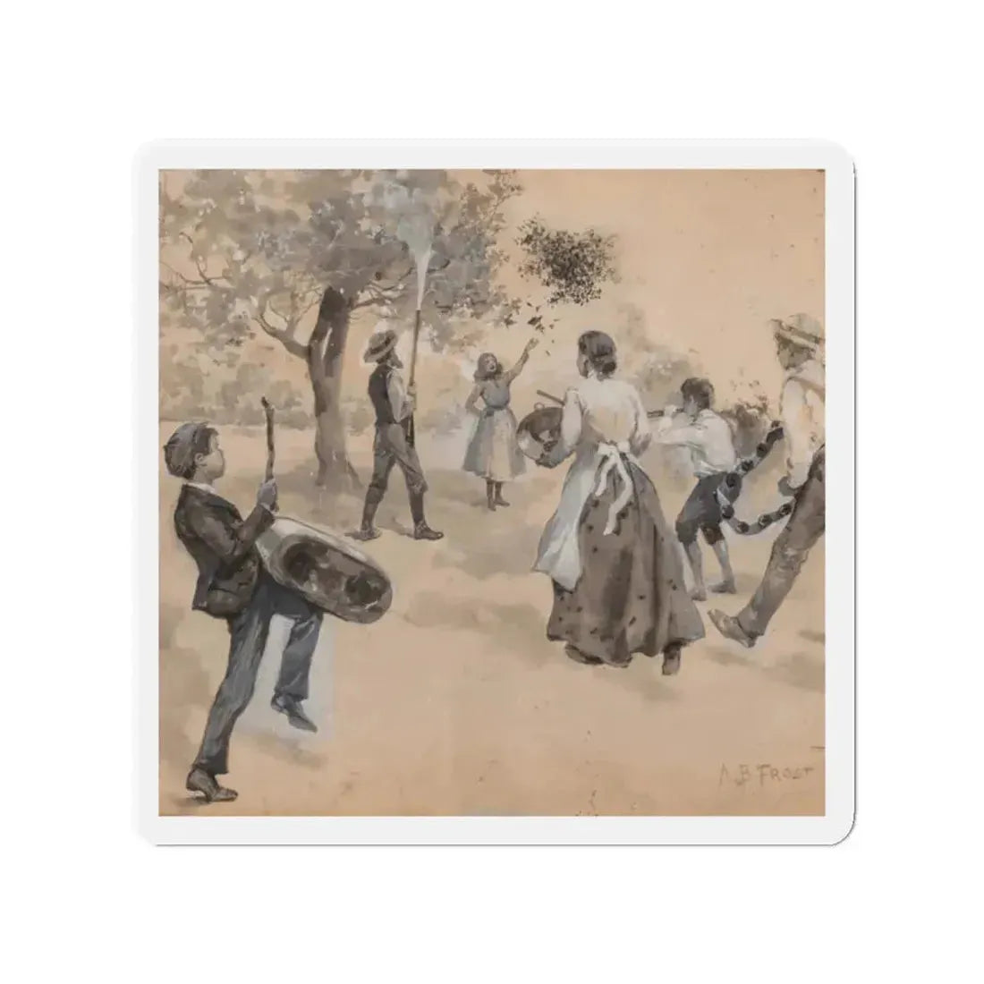 A Great Deal of Noise (Magazine Illustration) Refrigerator Magnet - The Sticker Space