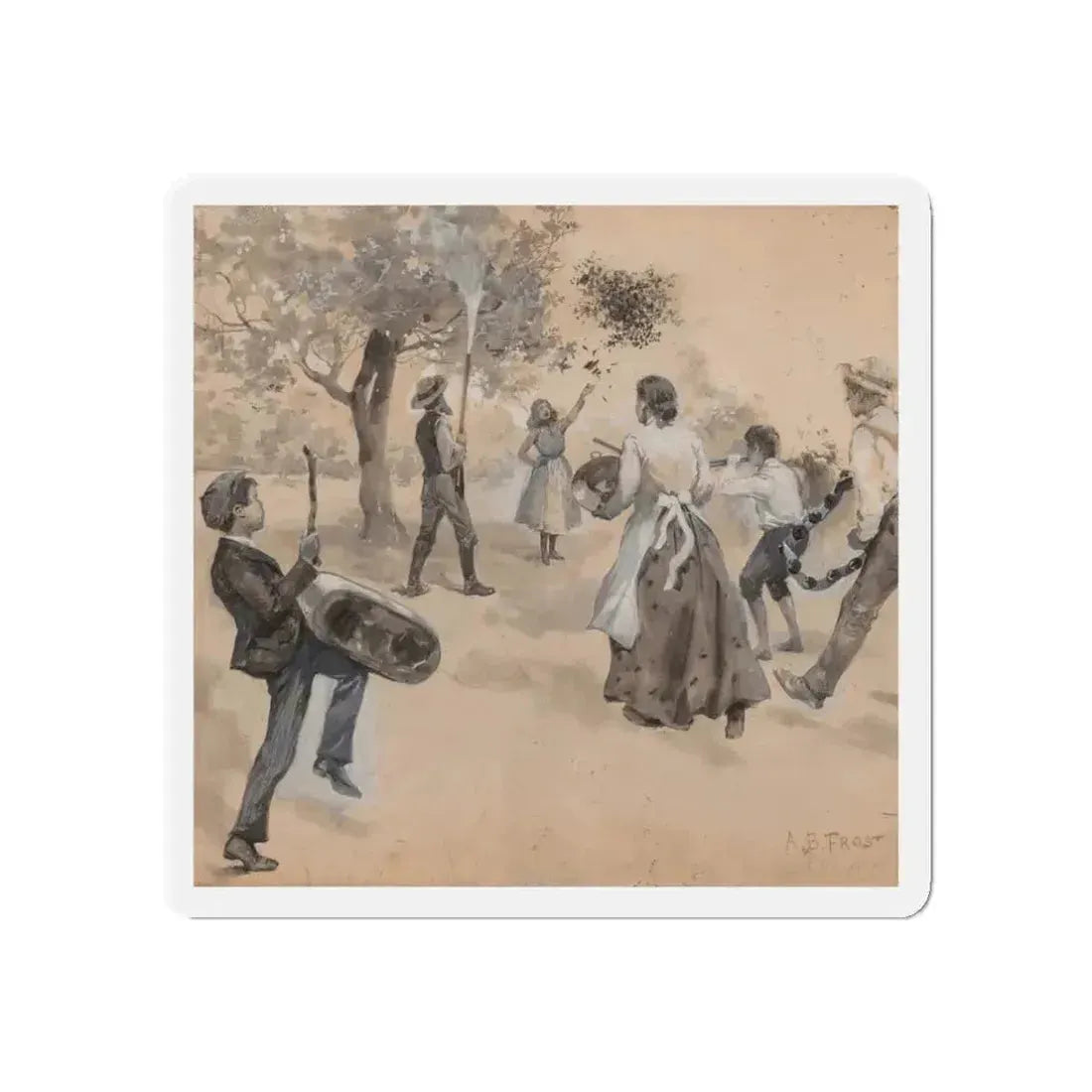 A Great Deal of Noise (Magazine Illustration) Refrigerator Magnet - The Sticker Space