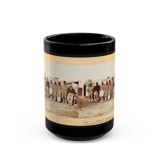 A Group Of Contrabands 001 (U.S. Civil War) Black Coffee Mug-15oz-The Sticker Space