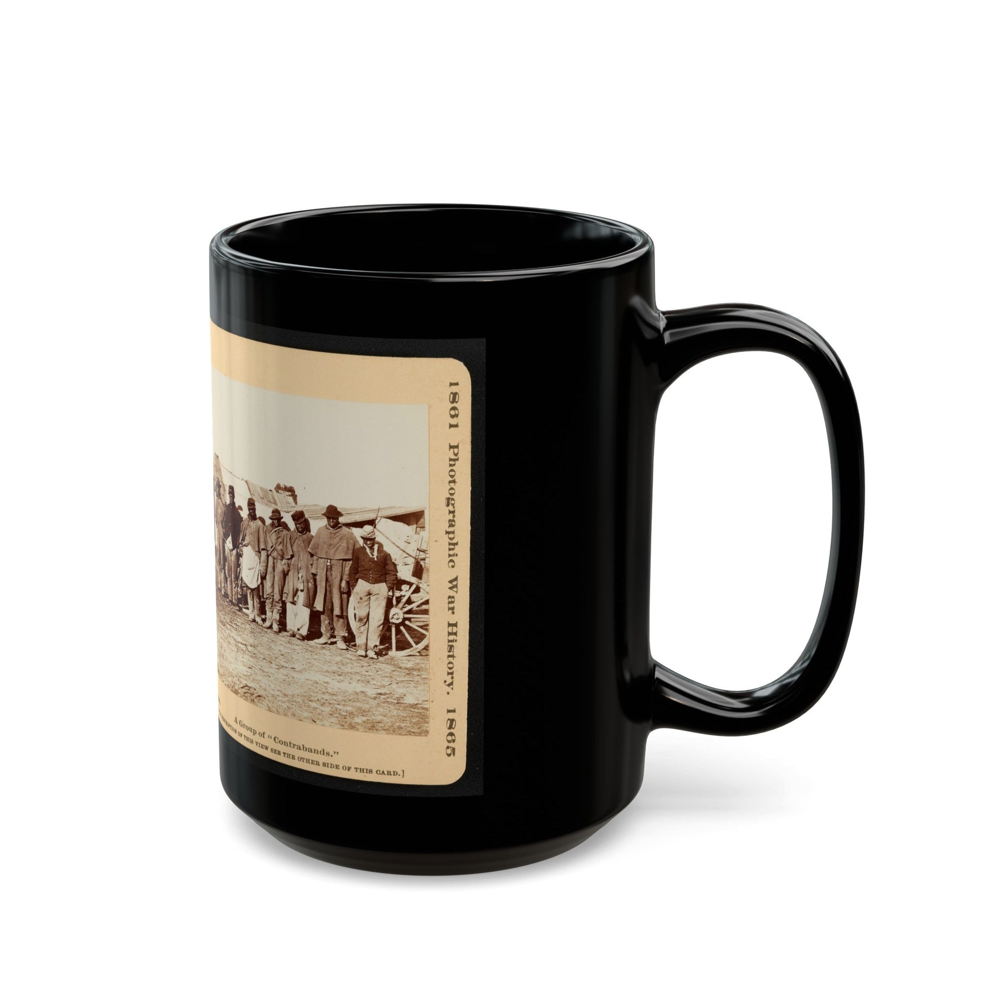 A Group Of Contrabands 001 (U.S. Civil War) Black Coffee Mug-The Sticker Space