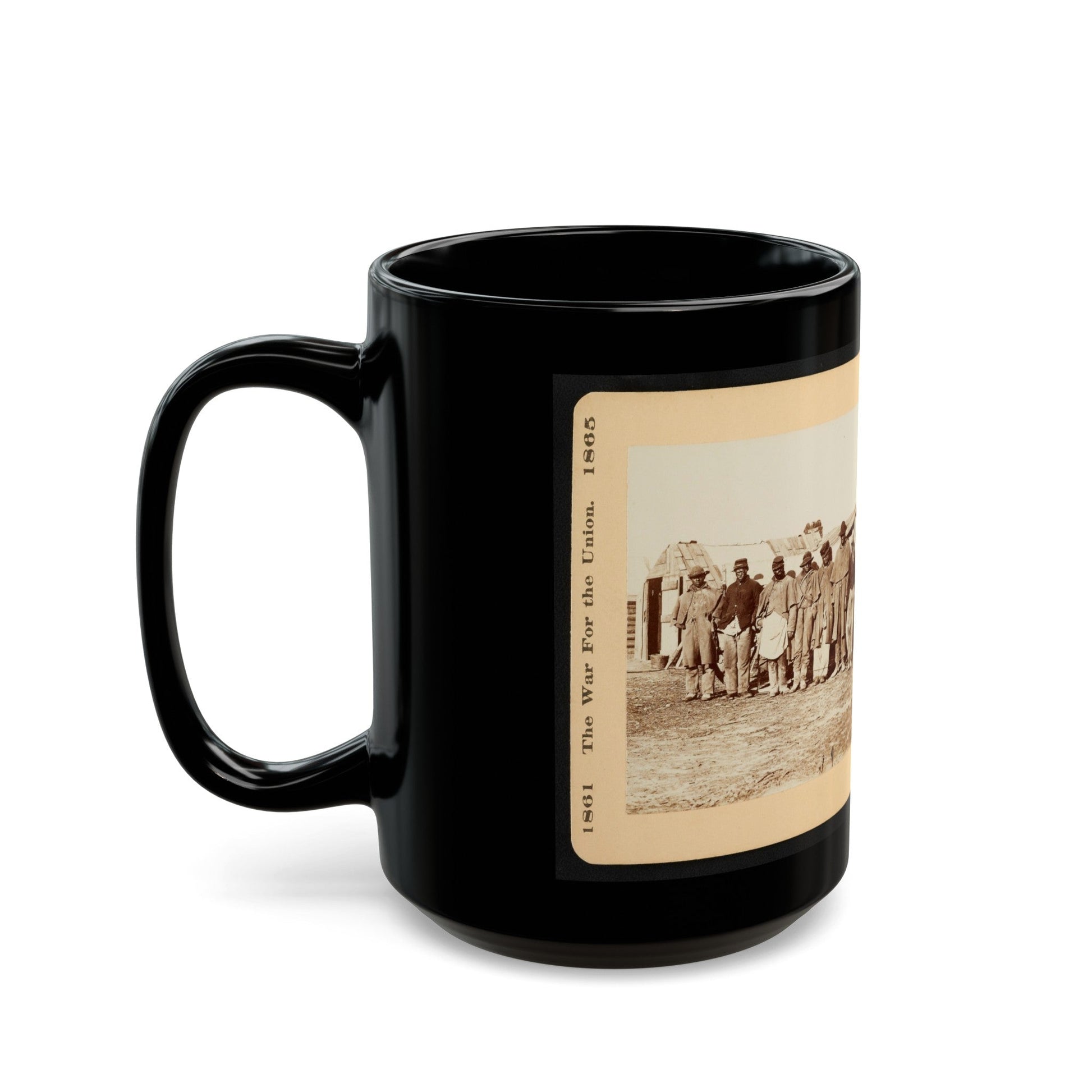 A Group Of Contrabands 001 (U.S. Civil War) Black Coffee Mug-The Sticker Space