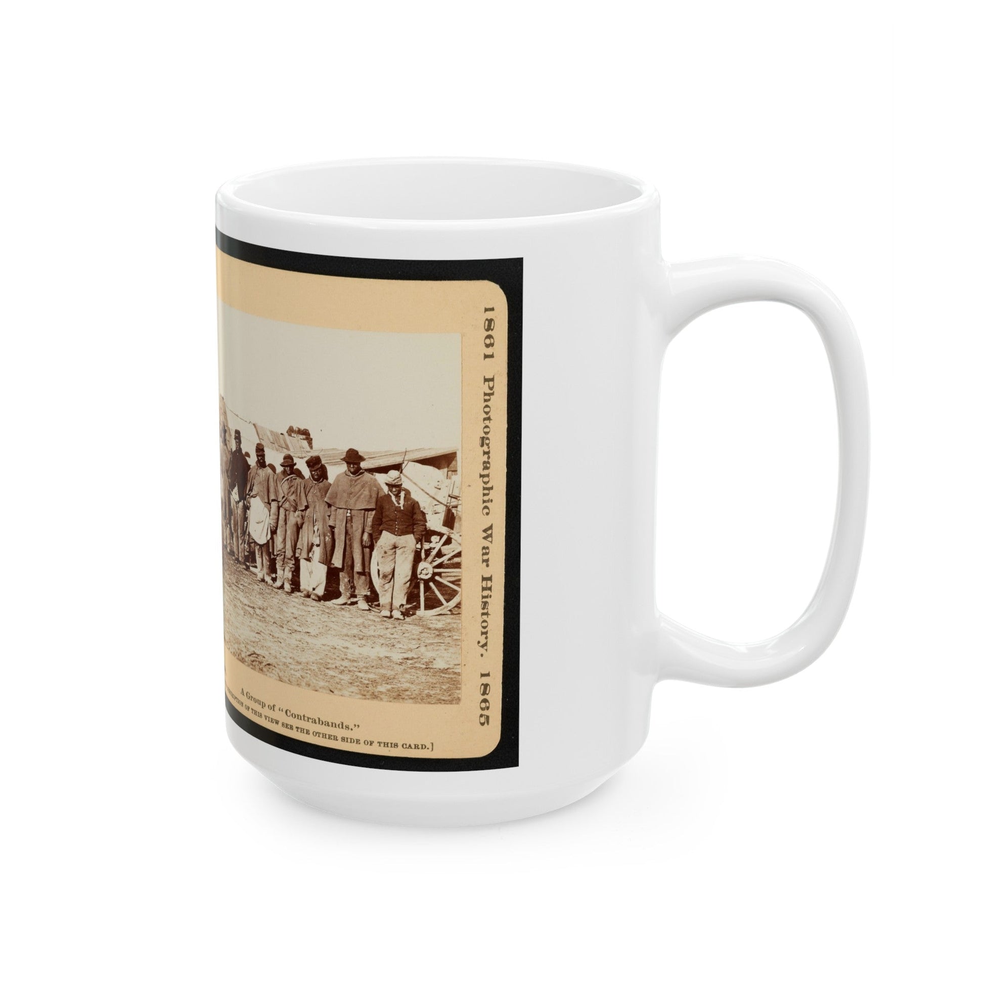 A Group Of Contrabands 001 (U.S. Civil War) White Coffee Mug-The Sticker Space