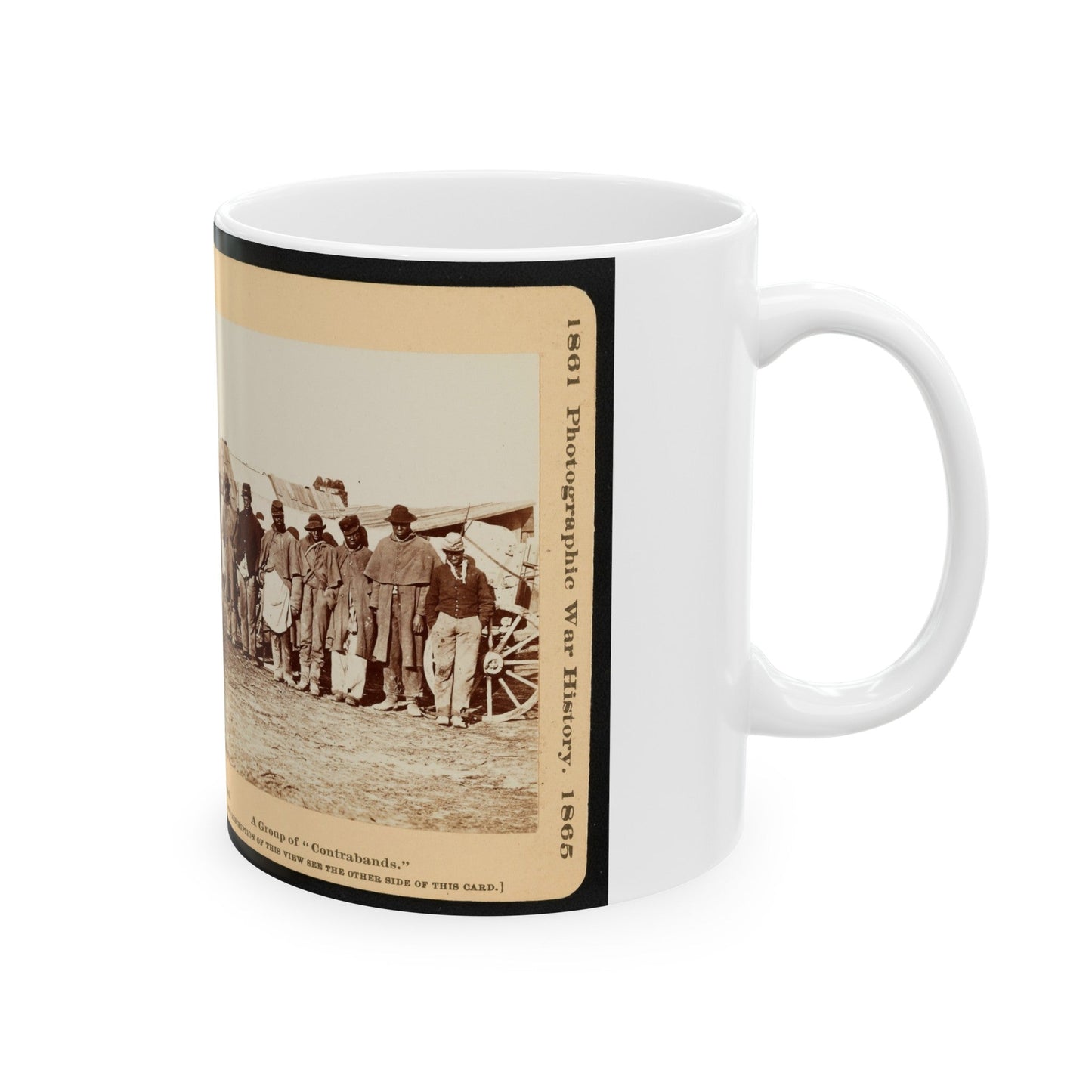 A Group Of Contrabands 001 (U.S. Civil War) White Coffee Mug-The Sticker Space