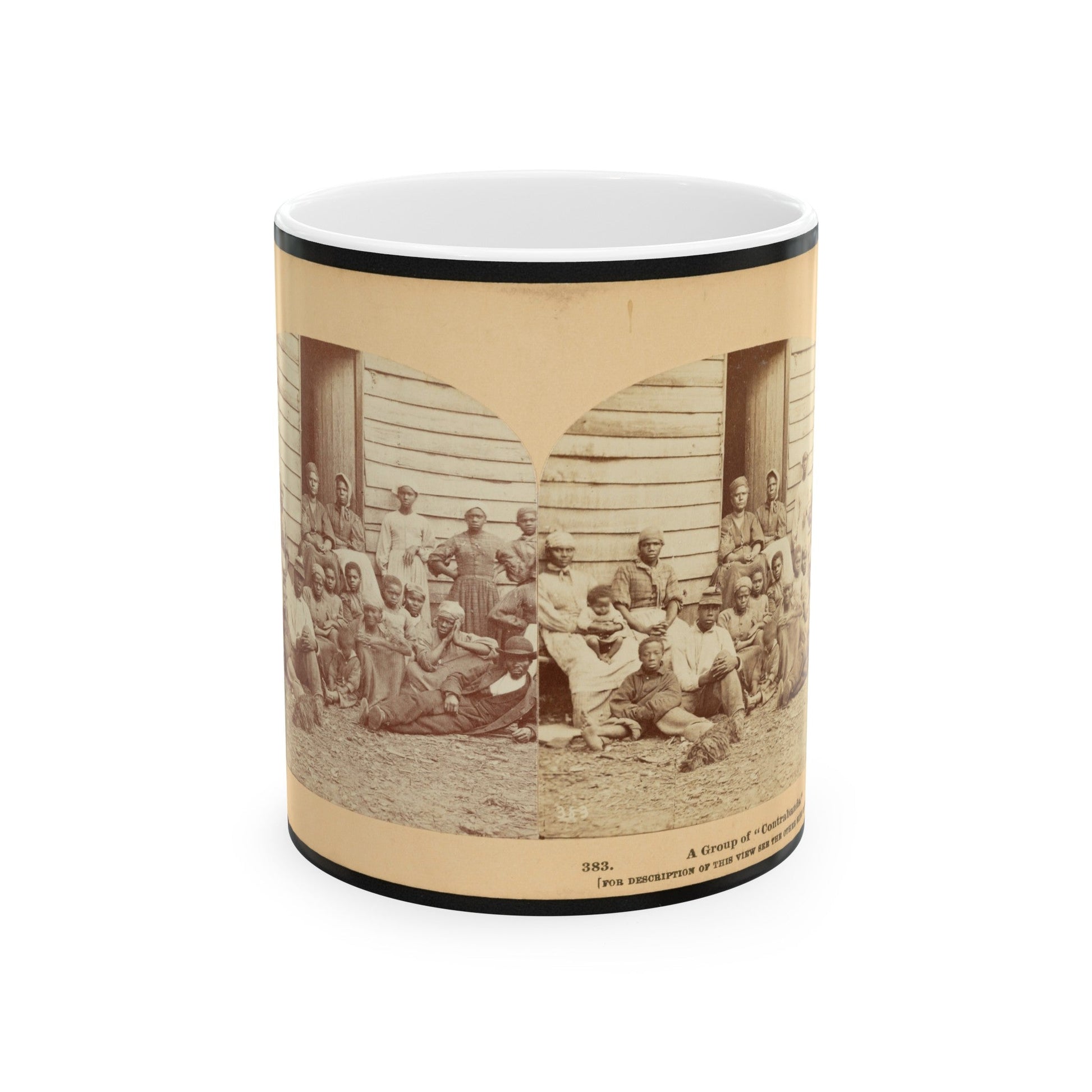 A Group Of Contrabands (U.S. Civil War) White Coffee Mug-11oz-The Sticker Space