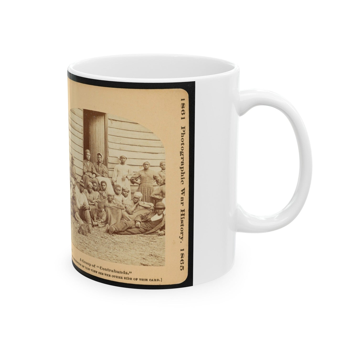 A Group Of Contrabands (U.S. Civil War) White Coffee Mug-The Sticker Space