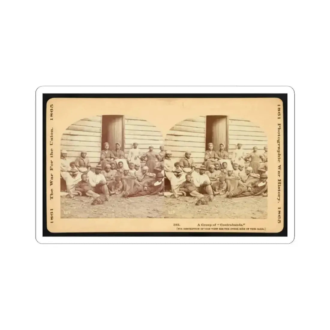 A Group of  Contrabands (U.S. Civil War) STICKER Vinyl Kiss-Cut Decal 2 Inch White - The Sticker Space