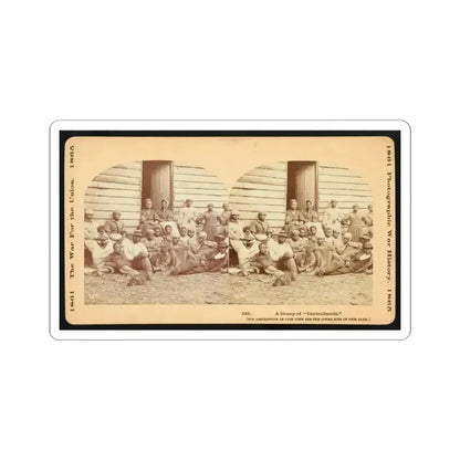 A Group of  Contrabands (U.S. Civil War) STICKER Vinyl Kiss-Cut Decal 3 Inch White - The Sticker Space