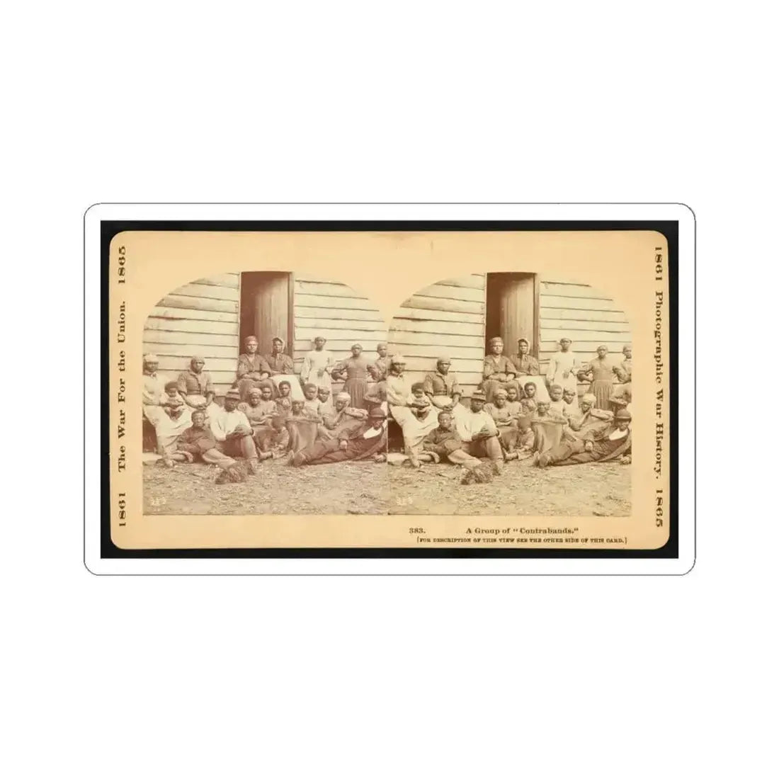 A Group of  Contrabands (U.S. Civil War) STICKER Vinyl Kiss-Cut Decal 4 Inch White - The Sticker Space
