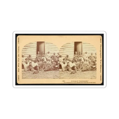 A Group of  Contrabands (U.S. Civil War) STICKER Vinyl Kiss-Cut Decal 6 Inch White - The Sticker Space