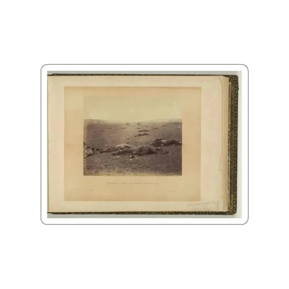 A Harvest Of Death, Gettysburg, Pennsylvania (U.S. Civil War) STICKER Vinyl Die-Cut Decal White Die-Cut 3 Inch - The Sticker Space