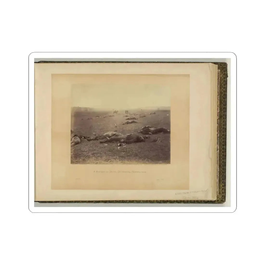 A Harvest of Death, Gettysburg, Pennsylvania (U.S. Civil War) STICKER Vinyl Kiss-Cut Decal 6 Inch White - The Sticker Space