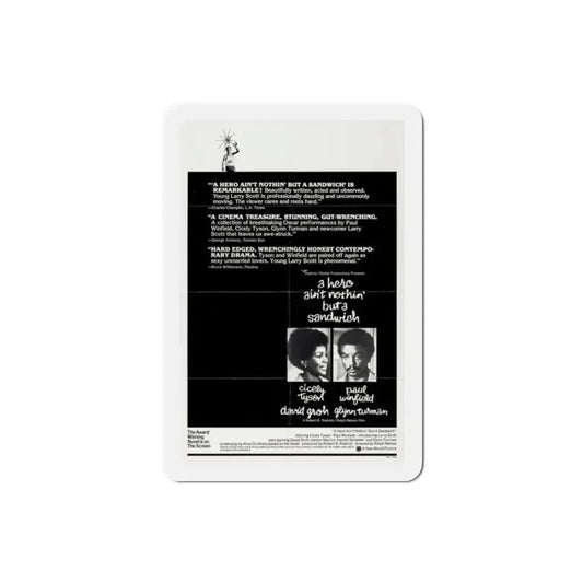 A Hero Ain't Nothin' But a Sandwich 1978 Movie Poster Refrigerator Magnet 2 Inch - The Sticker Space