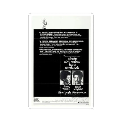 A Hero Ain't Nothin' But a Sandwich 1978 Movie Poster STICKER Vinyl Die-Cut Decal 4 Inch - The Sticker Space