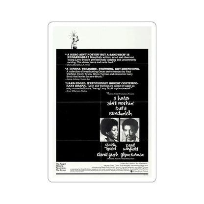 A Hero Ain't Nothin' But a Sandwich 1978 Movie Poster STICKER Vinyl Die-Cut Decal 6 Inch - The Sticker Space