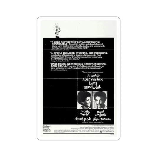 A Hero Ain't Nothin' But a Sandwich 1978 Movie Poster STICKER Vinyl Die-Cut Decal 6 Inch - The Sticker Space