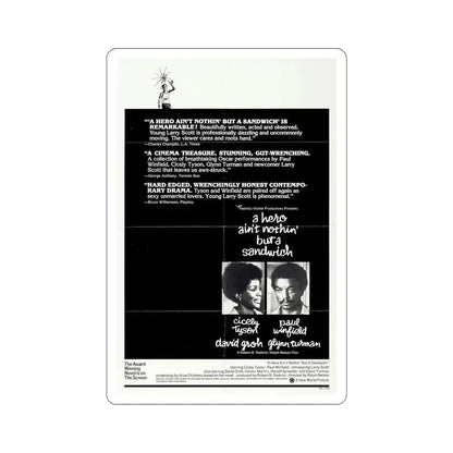 A Hero Ain't Nothin' But a Sandwich 1978 Movie Poster STICKER Vinyl Die-Cut Decal - The Sticker Space