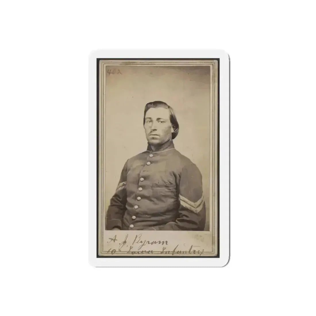 A. J. Byram, 10th Iowa Infantry (U.S. Civil War) Refrigerator Magnet 4 Inch Die-Cut - The Sticker Space