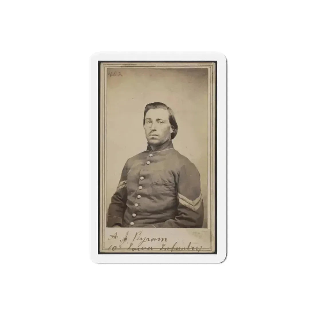 A. J. Byram, 10th Iowa Infantry (U.S. Civil War) Refrigerator Magnet 6 Inch Die-Cut - The Sticker Space