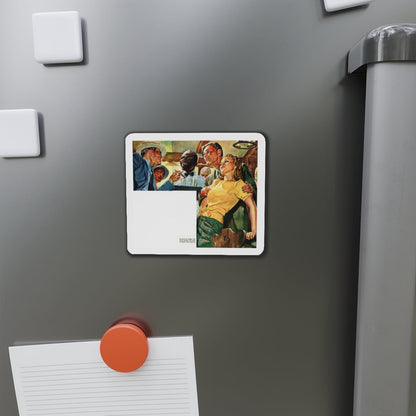 A Job in Passaic, 1940 (Magazine Illustration) Refrigerator Magnet-The Sticker Space