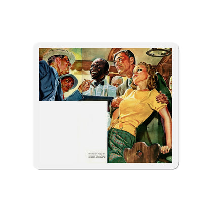 A Job in Passaic, 1940 (Magazine Illustration) Refrigerator Magnet-4" x 4"-The Sticker Space