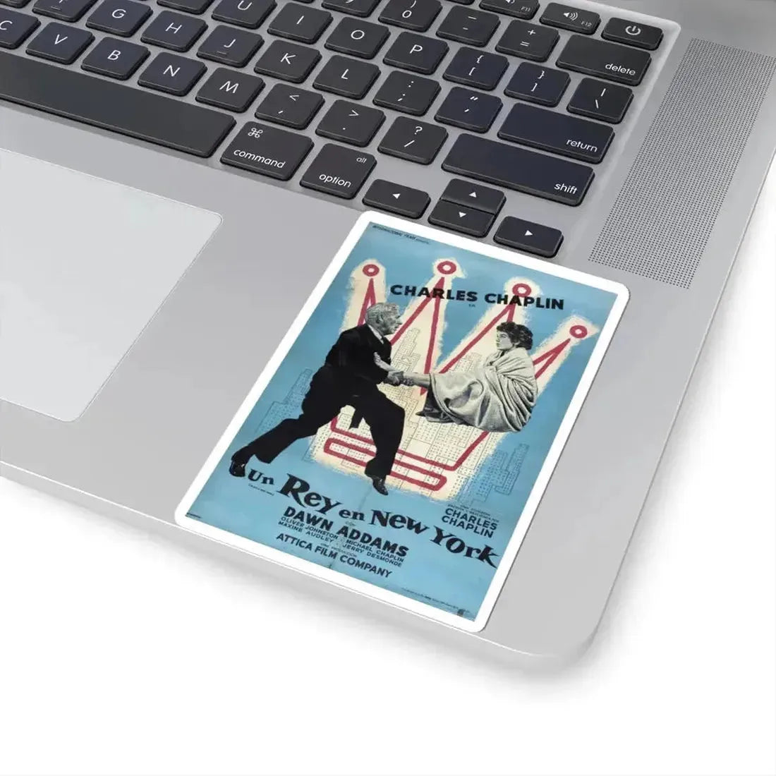 A King in New York 1957 Movie Poster - STICKER Vinyl Kiss-Cut Decal - The Sticker Space