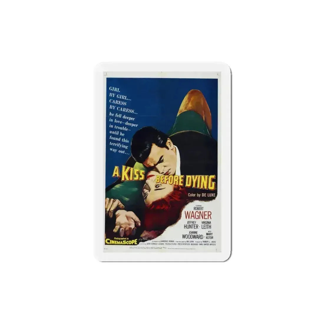 A Kiss Before Dying 1956 Movie Poster Refrigerator Magnet 4 Inch - The Sticker Space