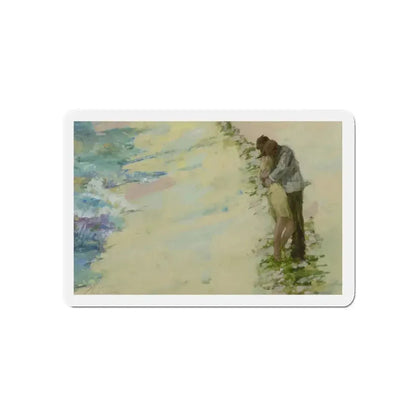 A Kiss by the Short (Magazine Illustration) Refrigerator Magnet 3 Inch Die-Cut - The Sticker Space