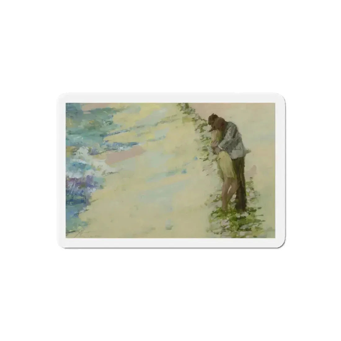 A Kiss by the Short (Magazine Illustration) Refrigerator Magnet - The Sticker Space