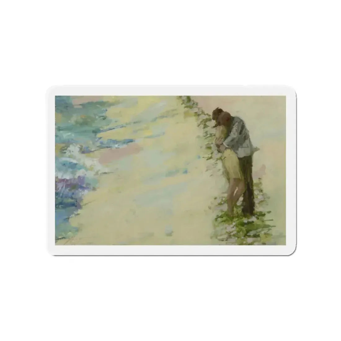 A Kiss by the Short (Magazine Illustration) Refrigerator Magnet - The Sticker Space