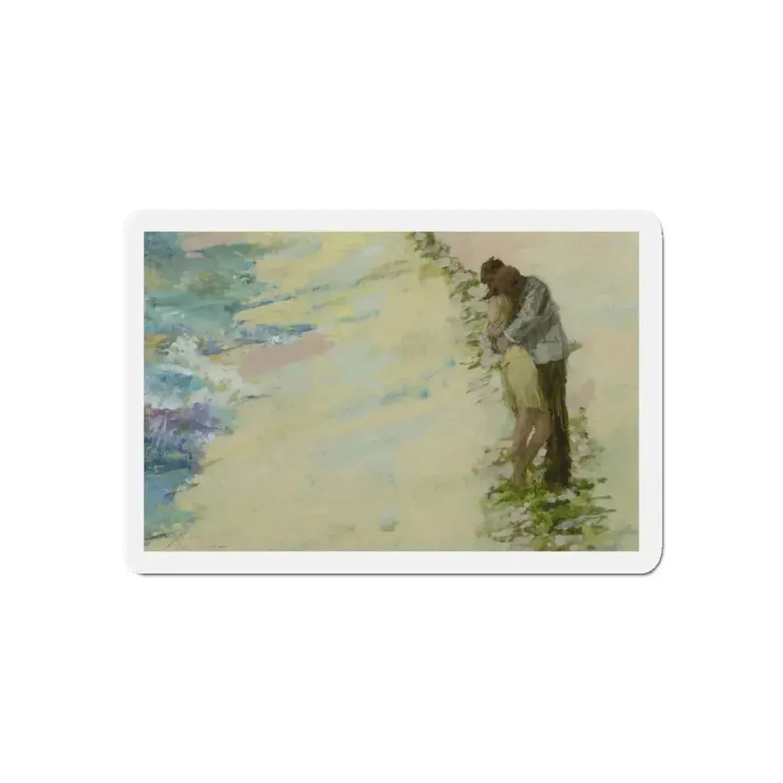 A Kiss by the Short (Magazine Illustration) Refrigerator Magnet - The Sticker Space