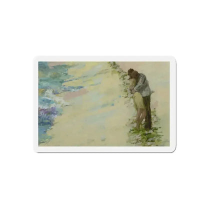 A Kiss by the Short (Magazine Illustration) Refrigerator Magnet - The Sticker Space