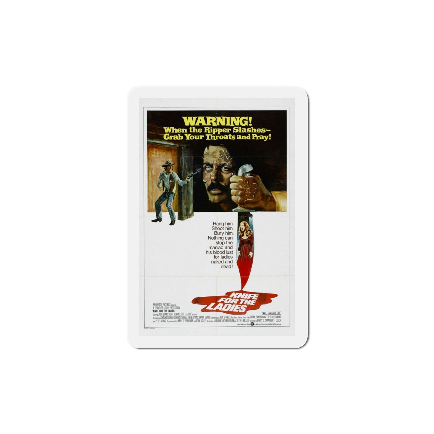 A Knife for the Ladies 1974 Movie Poster Die-Cut Magnet-4 Inch-The Sticker Space