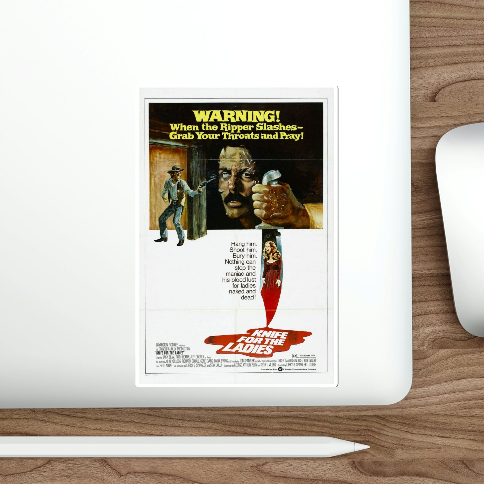 A Knife for the Ladies 1974 Movie Poster STICKER Vinyl Die-Cut Decal-The Sticker Space