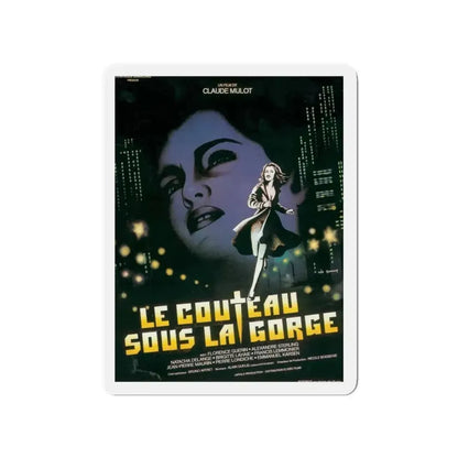 A KNIFE UNDER THE THROAT 1986 Movie Poster - Refrigerator Magnet 4 Inch - The Sticker Space