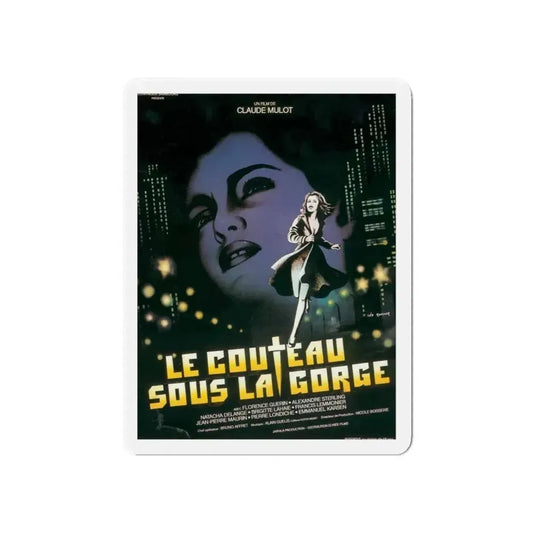 A KNIFE UNDER THE THROAT 1986 Movie Poster - Refrigerator Magnet 6 Inch - The Sticker Space