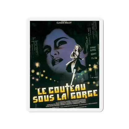 A KNIFE UNDER THE THROAT 1986 Movie Poster - Refrigerator Magnet - The Sticker Space