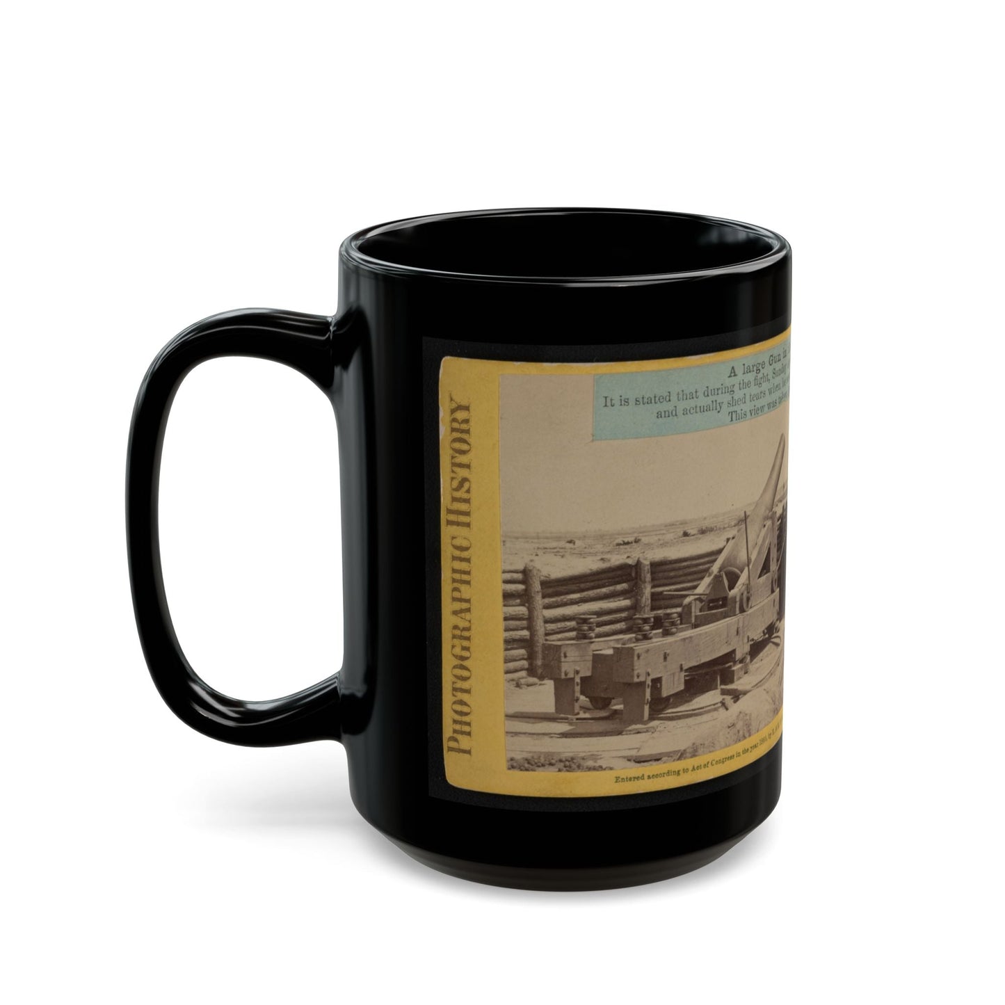 A Large Gun In The Rebel Works At Petersburgh (I.E. Petersburg), Va. (U.S. Civil War) Black Coffee Mug