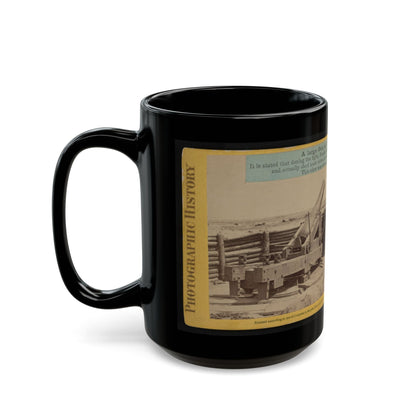 A Large Gun In The Rebel Works At Petersburgh (I.E. Petersburg), Va. (U.S. Civil War) Black Coffee Mug