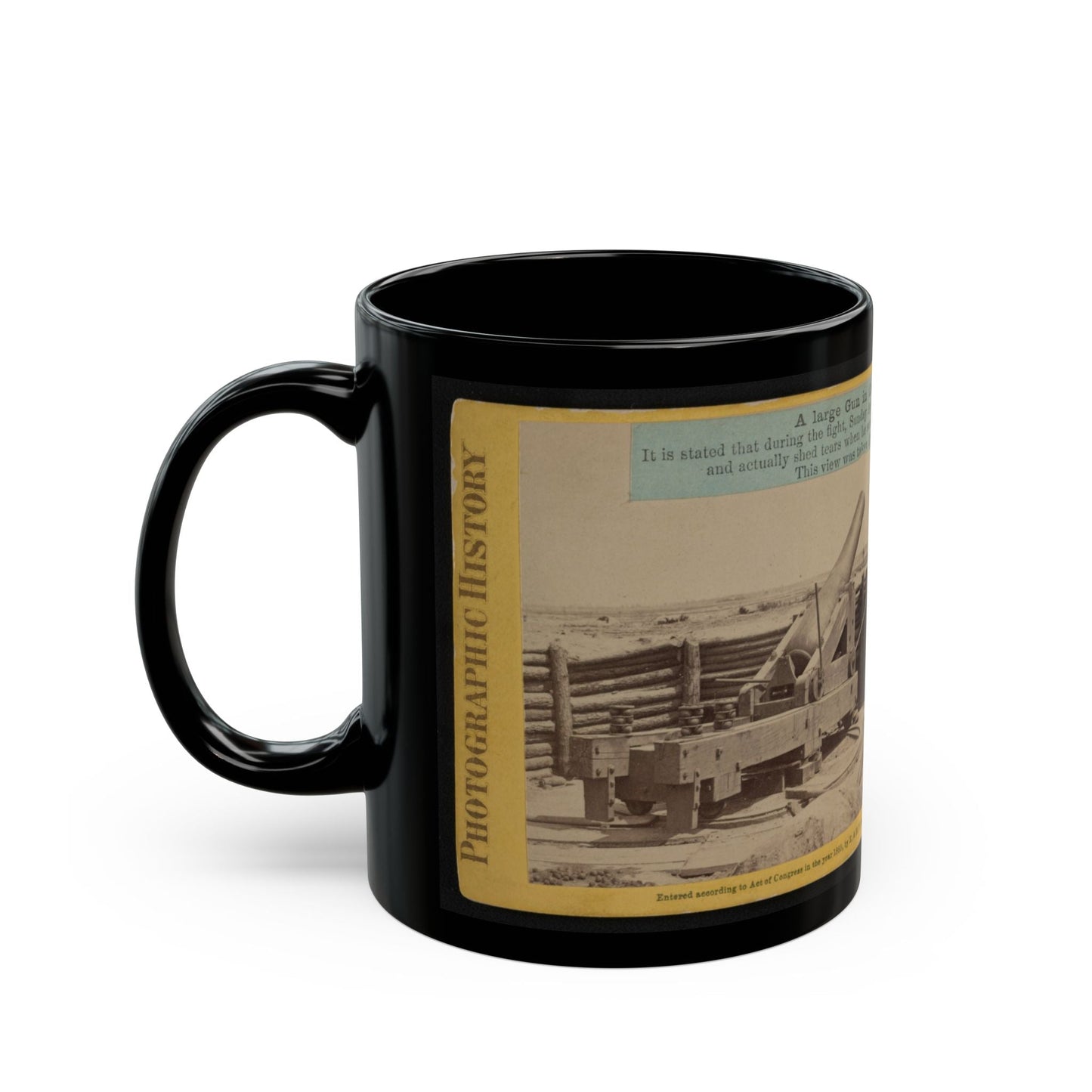 A Large Gun In The Rebel Works At Petersburgh (I.E. Petersburg), Va. (U.S. Civil War) Black Coffee Mug