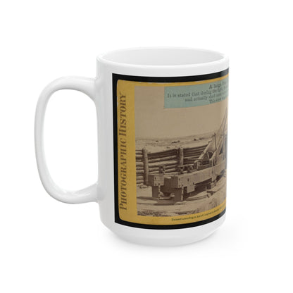 A Large Gun In The Rebel Works At Petersburgh (I.E. Petersburg), Va. (U.S. Civil War) White Coffee Mug