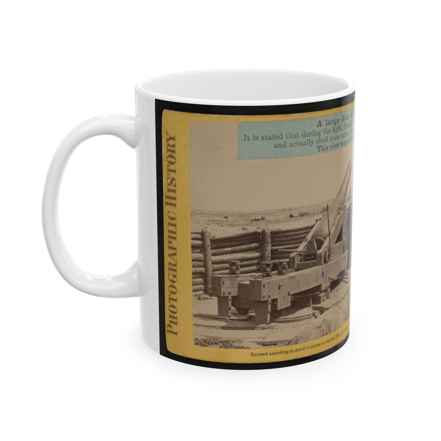 A Large Gun In The Rebel Works At Petersburgh (I.E. Petersburg), Va. (U.S. Civil War) White Coffee Mug