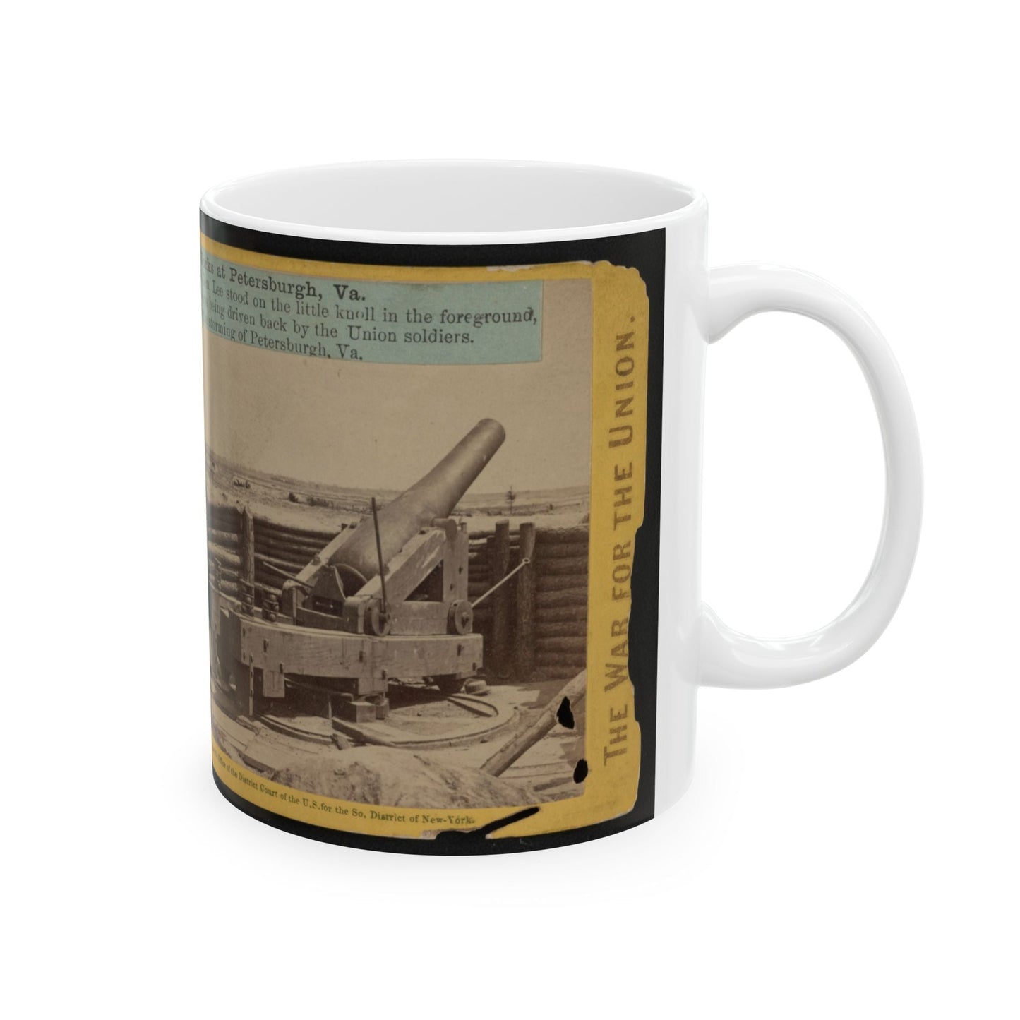 A Large Gun In The Rebel Works At Petersburgh (I.E. Petersburg), Va. (U.S. Civil War) White Coffee Mug