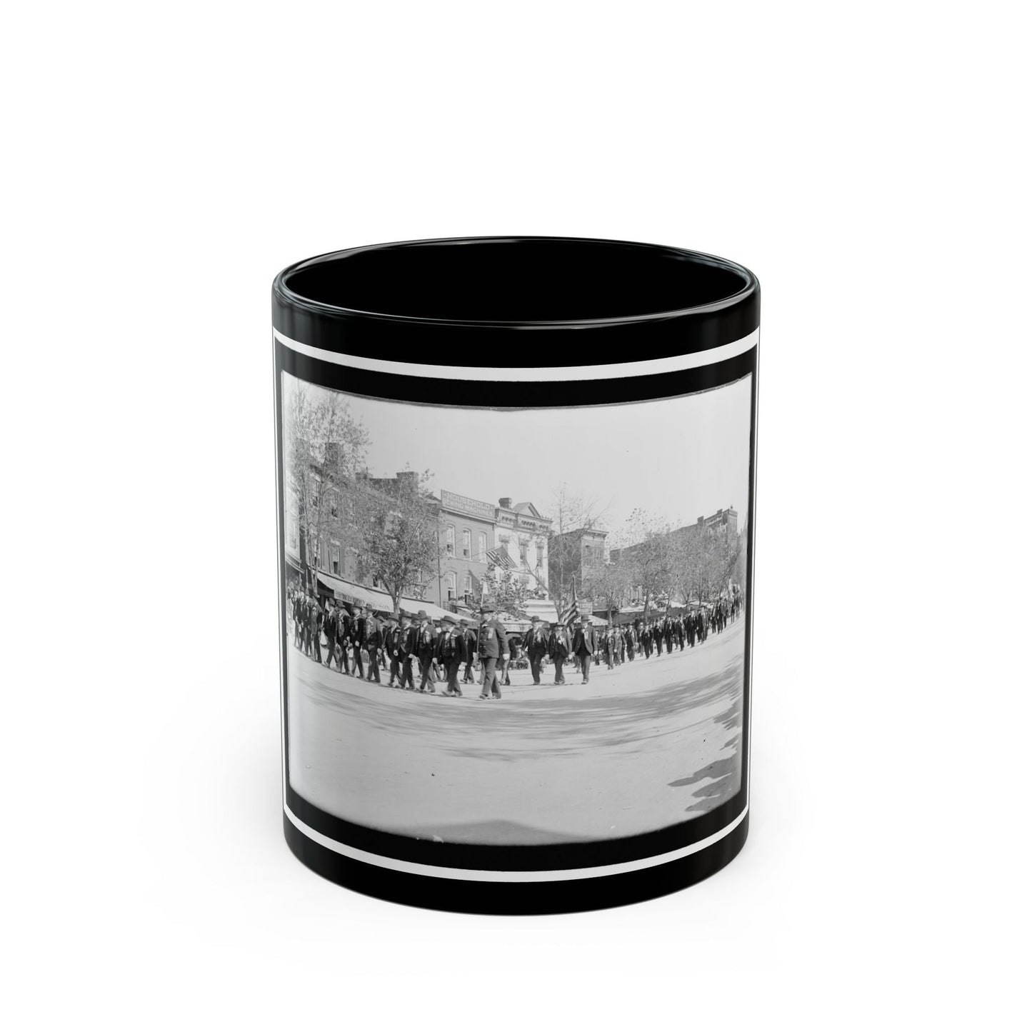 A Large Post In The Great Parade (U.S. Civil War) Black Coffee Mug