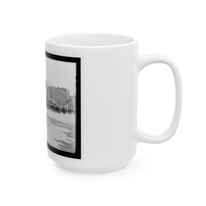 A Large Post In The Great Parade (U.S. Civil War) White Coffee Mug