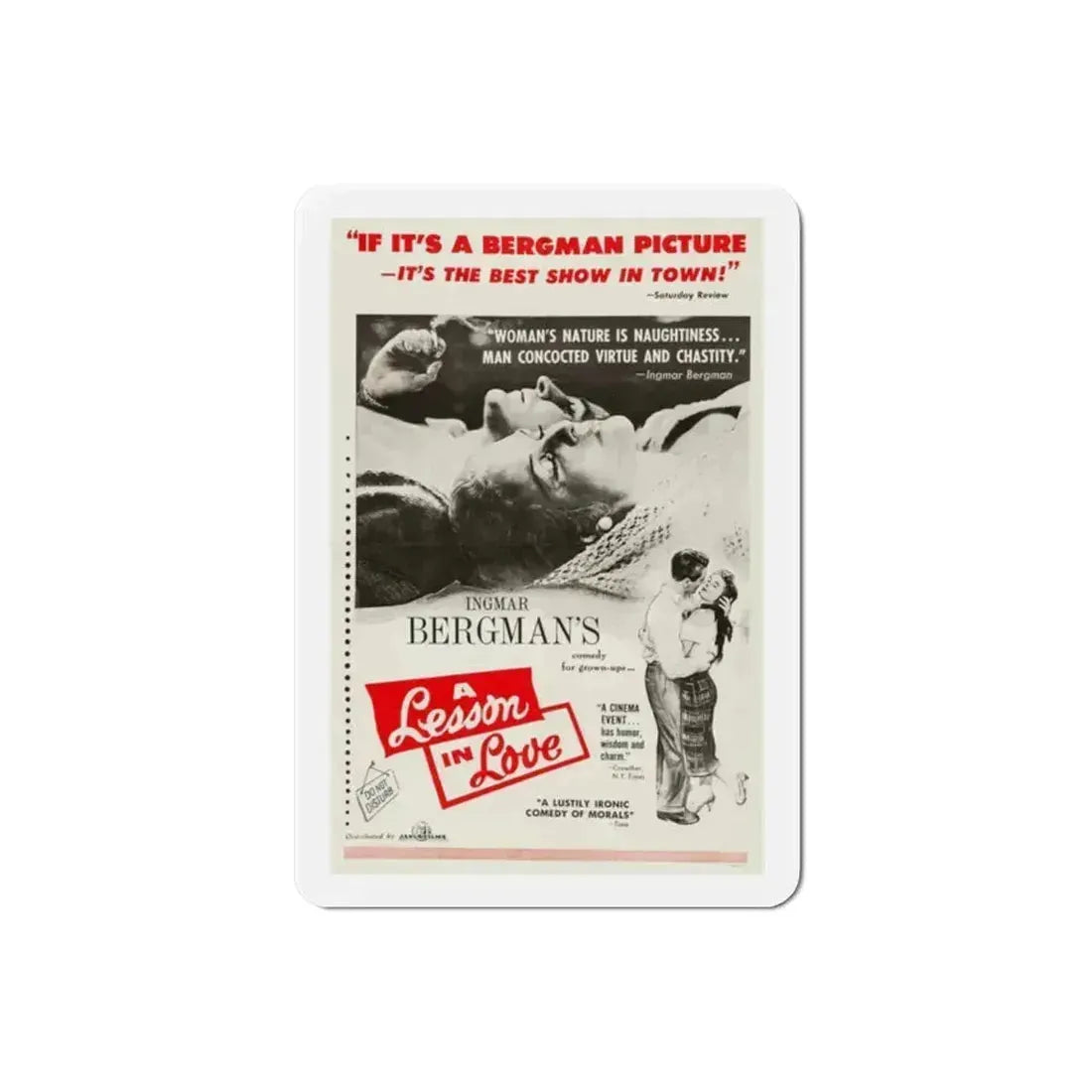 A Lesson in Love 1954 Movie Poster Refrigerator Magnet 2 Inch - The Sticker Space