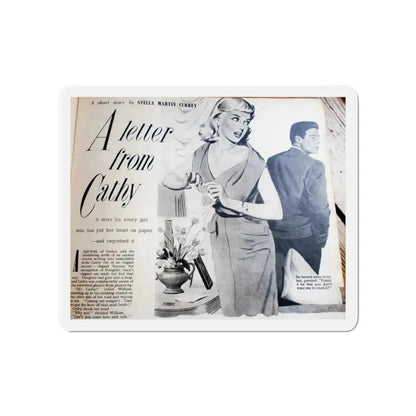 A Letter from Cathy (Magazine Illustration) Refrigerator Magnet - The Sticker Space