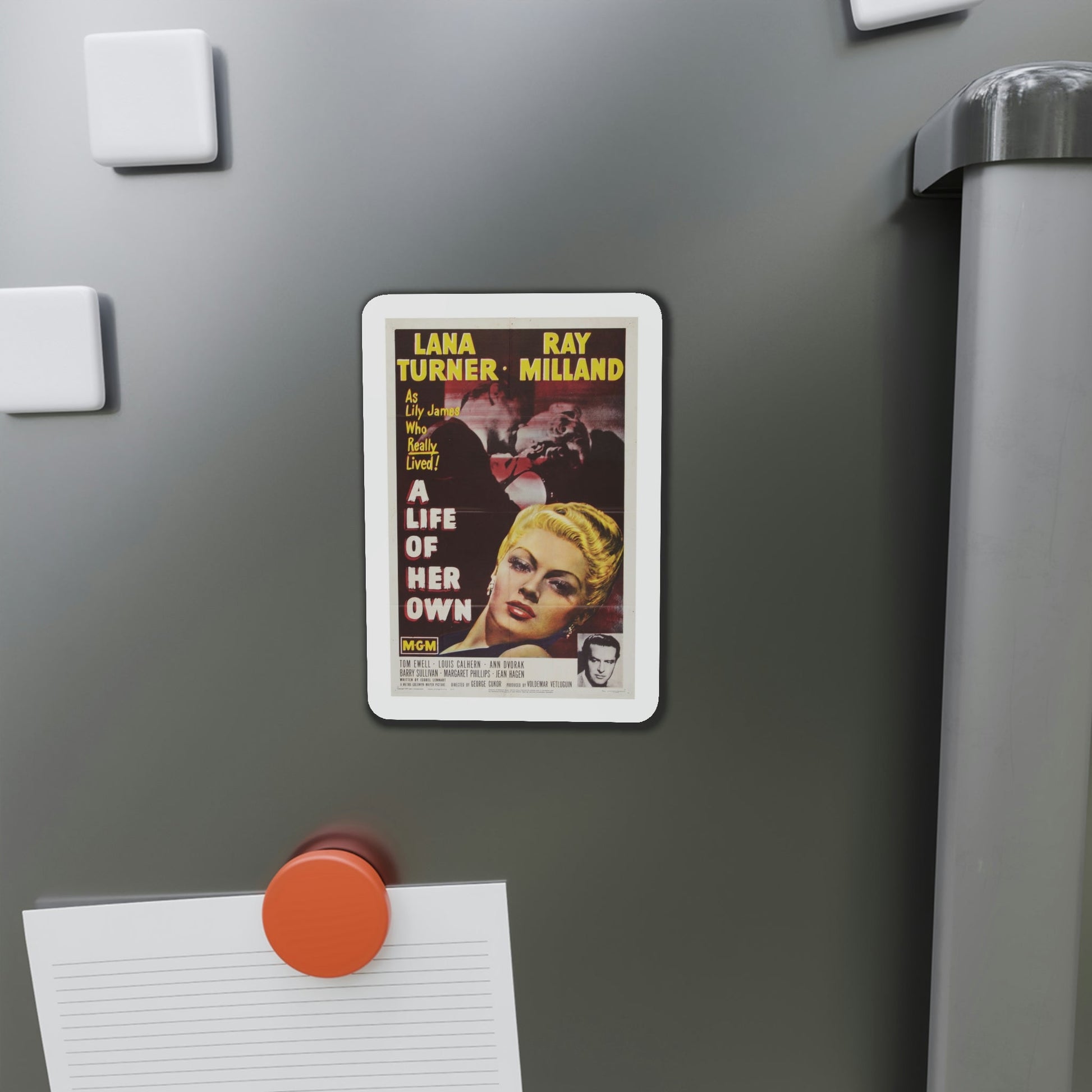 A Life of Her Own 1950 Movie Poster Die-Cut Magnet-The Sticker Space