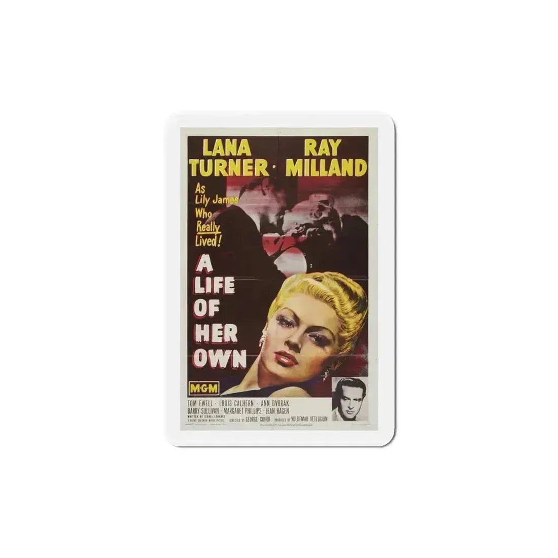 A Life of Her Own 1950 Movie Poster Refrigerator Magnet 6 Inch - The Sticker Space